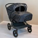 Regnplast twin með endurskyni, skyggni og rennilás