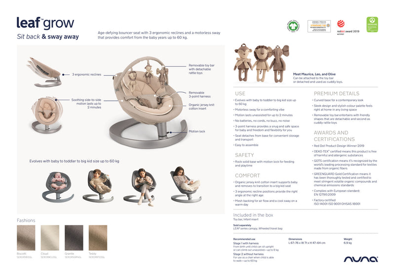 Leaf Grow - Ruggan / Hægindastóllinn  sem þolir 60 kg þyngd!