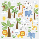 Jungle Friends - 47 stk. Sjálflímandi veggmyndir