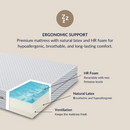 Lagskipt Svamp og Latexdýna "BLOOM"  90x200x16cm