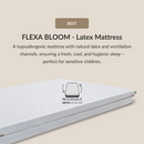 Lagskipt Svamp og Latexdýna "BLOOM"  90x200x16cm