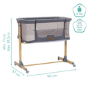 Hliðarúm á hjólum m/dýnu