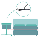 Hliðarúm á hjólum m/dýnu