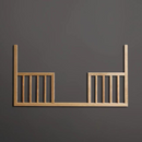 Hliðar öryggisslá á 60x120cm rimlarúm frá Woodies