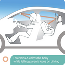 Aftursætisspegill með hljóðum, ljósum og fjarstýringu