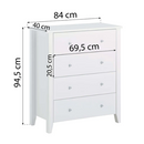 Kommóða með skiptiborði