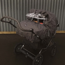 Regnplast twin með endurskyni, skyggni og rennilás