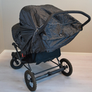 Regnplast twin með endurskyni, skyggni og rennilás