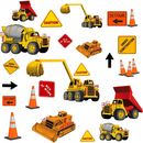 Vinnuvélar - 23 stk. Sjálflímandi veggmyndir