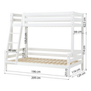 ECO Luxury Fjöldskyldu-Koja 120x200/90x200cm Svansvottað