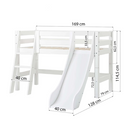 ECO Luxury 70x160cm hálf hátt með rennibraut Svansvottað