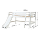 ECO Luxury 90x200cm - Hálf hátt með rennibraut Svansvottað