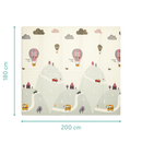 Leikmotta samanfellanleg 180x200x1 cm - Balloon