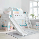 White 90x200 - Upphækkað með rennibraut