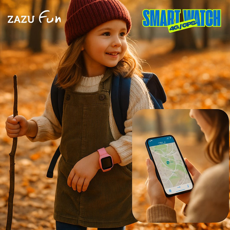 Fun Snjallúr 4G/GPS - Fyrir myndsímtal bleikt