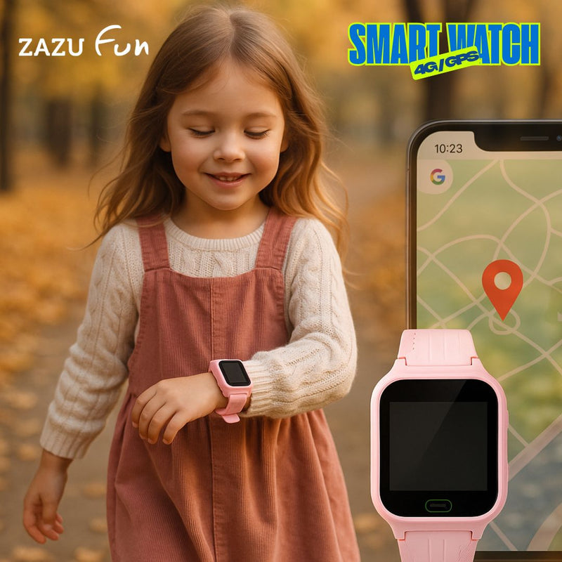 Fun Snjallúr 4G/GPS - Fyrir myndsímtal bleikt