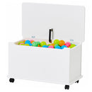 Kistill á hjólum með hæglokandi loki