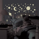 Glow in the dark - 259 stk. Sjálflímandi veggmyndir