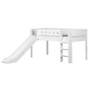 White 90x200 - Upphækkað með rennibraut