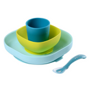 Borðbúnaðarsett - Diskur, Skál, Glas og Skeið