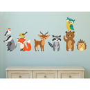 Skógardýr - 9 stk. Sjálflímandi veggmyndir