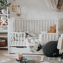 Hliðar öryggisslá á 60x120cm rimlarúm frá Woodies