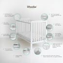 Rimlarúm Classic á hjólum  60x120cm