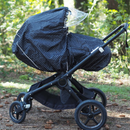 Regnplast með endurskyni, skyggni og rennilás