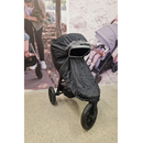 Regnplast með endurskyni, skyggni og rennilás